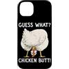 Funny Chicken Butt Joke Meme Gifts Men W Custodia per iPhone 14 Plus Indovina cosa pollo culo umorismo amante del pollo divertente