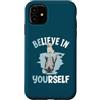 Cute Reflecting Animal Designs Custodia per iPhone 11 Believe In Yourself - Specchio riflettente con cane e lupo