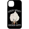 Funny Chicken Butt Joke Meme Gifts Men W Custodia per iPhone 14 Plus Indovina cosa pollo culo umorismo amante del pollo divertente