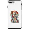 African White Rhinoceros Character Art Custodia per iPhone 7 Plus/8 Plus Maschera in legno intagliato con rinoceronte bianco