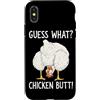 Funny Chicken Butt Joke Meme Gifts Men W Custodia per iPhone X/XS Indovina cosa pollo culo umorismo amante del pollo divertente