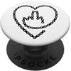 Grandio Design Bicycle Cycling Cyclist G Catena per bicicletta con cuore dito medio per ciclisti PopSockets PopGrip Adesivo
