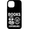 Funny Newfoundland And Book Design Custodia per iPhone 15 Libri E Terranova Divertente Terranova