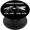 Estate Tigre Trekking Giardino Terrazzo Zanzara Mosche Summer Schedule Punture Insetti Campeggio PopSockets PopGrip Adesivo