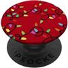 Christmas Flavor Lights Red Grip Holder Christmas Flavor Lights Red PopSockets PopGrip Adesivo