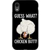 Funny Chicken Butt Joke Meme Gifts Men W Custodia per iPhone XR Indovina cosa pollo culo umorismo amante del pollo divertente