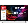 Sharp 55HL4365E TV 55" LED 4K UHD 60Hz, Google TV, Dolby Vision | Smart TV Sharp 55" LED 4K UHD con Google TV, Dolby Vision, Dolby Atmos, Smooth Motion, HDMI 2.1 e Google Cast.