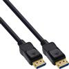 InLine Cavo DisplayPort 2.1, UHBR20, 80 Gb/s, contatti dorati, 0,5 m | Connettori bloccabili, 30 AWG, doppia schermatura, guaina in PVC, alloggiamento in ABS nero
