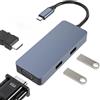 Tiergrade HUB USB C Tiergrade 6 in 1, adattatore da USB C a USB con lettore di schede 4K HDMI, VGA, SD e TF e 2 porte USB 2.0, dock USB C per MacBook Dell HP e altri laptop di tipo C