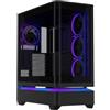 ASUS PRIME AP304 TG ARGB BLK, Case ATX Nero, Pannello in Vetro Temperato | Supporto per Schede Grafiche fino a 420mm e Radiatiori fino a 360mm, 4 Ventole Preinstallate, Porta USB-C 3.2 Gen 2x2