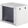 DIGITUS Armadio di rete - Rack da 19 pollici 9U - Non assemblato - Montaggio a parete - Profondità 450 mm - Profondità utile 320 mm - Portata 60 kg - Porta in vetro - Serie Dynamic-N - Grigio
