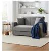 BellaHome Divano letto nora 2 posti grigio, 155x80x87 cm