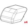 Nordrive Set 4 tappi per barre quadra, rail-top, in-rail steel n99995
