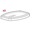 Nordrive Set 2 distanziali per tamponi kit attacchi kargo - h = 7 mm n99989
