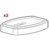 Nordrive Set 2 distanziali per tamponi kit attacchi kargo - h = 13 mm n99985