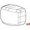 Nordrive Set 4 tappi per barre helio, yuro, nowa n99972
