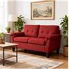 Divano denver 2 posti tessuto rosso 145x95x78 cm