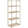 Scaffale in legno di pino con 5 ripiani - 171x65x40 cm