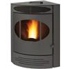 Caris Stufa a pellet ventilata angolare caris gemma grigio 12 kw