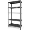 Grima Scaffale in metallo 5 ripiani grima rako nero portata 400 kg 100x40x188 cm