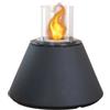 Divina Fire Camino bioetanolo da terra per interno esterno divina fire stromboli in resina antracite Ø60x56 cm
