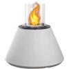 Divina Fire Camino bioetanolo da terra per interno esterno divina fire stromboli in resina bianco perla Ø60x56 cm