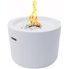 Divina Fire Camino bioetanolo da terra tondo per interno esterno divina fire rodi in acciaio bianco Ø47,5x32,5 cm