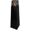 Divina Fire Camino bioetanolo da terra per esterno divina fire vulcano in acciaio nero 40x40x145 cm
