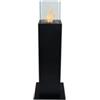 Divina Fire Camino bioetanolo da terra per esterno divina fire capri 70 in acciaio nero 30x30x70 cm