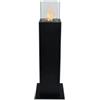 Divina Fire Camino bioetanolo da terra per esterno divina fire capri 110 in acciaio nero 30x30x110 cm