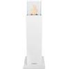 Divina Fire Camino bioetanolo da terra per esterno divina fire capri 70 in acciaio bianco 30x30x70 cm
