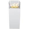 Divina Fire Camino bioetanolo da terra per interno esterno divina fire ischia in acciaio bianco 40x40x115 cm