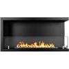 Divina Fire Camino bioetanolo da incasso divina fire sutri 90 apertura laterale destra in acciaio nero 90x45 cm