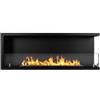 Divina Fire Camino bioetanolo da incasso divina fire sutri 120 apertura laterale destra in acciaio nero 120x45 cm