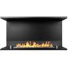 Divina Fire Camino bioetanolo da incasso ad angolo divina fire trevi 90 in acciaio nero 90x45 cm