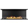 Divina Fire Camino bioetanolo da incasso ad angolo divina fire trevi 120 in acciaio nero 120x50 cm
