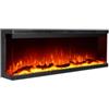 Divina Fire Camino elettrico da incasso 3 lati divina fire boston 130 nero 127x14x45 cm