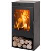 Stufa a legna panadero zahara in acciaio e ghisa nero 6,9 kw
