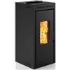 Invicta Termostufa a pellet ermetica invicta teramo plus nero 15,9 kw