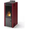 Stufa a pellet pirox isabel rosso 8 kw