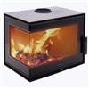 Panadero Inserto a legna angolare panadero hogar izq antracite 5,9 kw