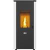 Canadian Stove Stufa a pellet ermetica canadian stove design evo 7 bianco 7 kw
