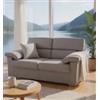BellaHome Divano 2 posti bellahome venezia grigio tessuto sfoderabile e antimacchia, 160x93x93 cm