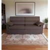 BellaHome Divano 3 posti bellahome venezia marrone tessuto sfoderabile e antimacchia, 200x93x93 cm