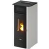 FreePoint Stufa a pellet ermetica ventilata freepoint amaranto 9 bianco 8,5 kw
