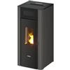 FreePoint Stufa a pellet ermetica ventilata freepoint amaranto 9 antracite 8,5 kw
