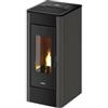 FreePoint Stufa a pellet ermetica, ventilata e canalizzata freepoint indaco 11 antracite 10,5 kw