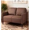 Divano 2 posti poker marrone 135x81x90 cm