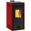 Invicta Stufa a pellet ventilata invicta adrano plus rosso 7,3 kw