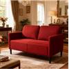 Divano 2 posti poker tessuto rosso 135x81x90 cm